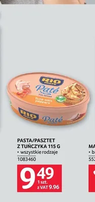 Pasztet z tuńczyka Rio Mare Paté promocja w Selgros
