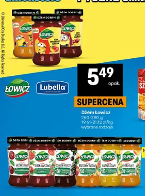 Dżem brzoskwinia banan Łowicz promocja w Delikatesy Centrum