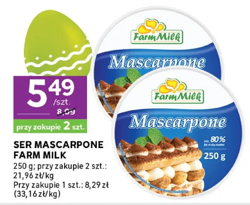 Ser Mascarpone promocja w Stokrotka