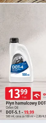 Płyn hamulcowy DOT-3/4 Orlen Oil promocja w Leclerc