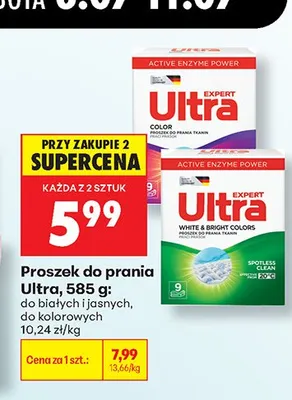 Proszek do prania Ultra Expert White & Bright Colors promocja w Biedronka
