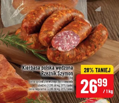 Kiełbasa polska wędzona Rzeźnik Szymon promocja w POLOmarket