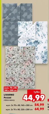 Pościel Livarno 2x70x80 cm 160x200 promocja w Kaufland