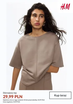 Dżersejowy top H&M promocja w H&M
