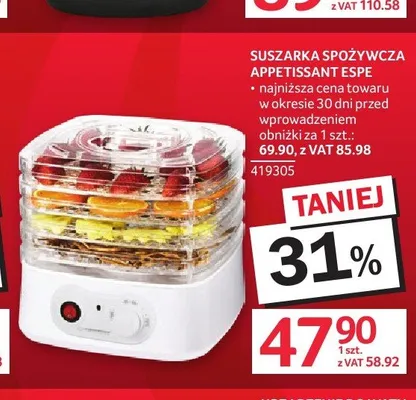 Suszarka spożywcza Espe Appetissant promocja w Selgros
