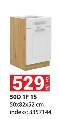 Szafka 50D 1F 1S 50x82x52cm promocja w Merkury Market