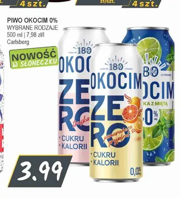 Piwo bezalkoholowe Okocim 0% Truskawka promocja w Słoneczko