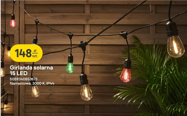 Girlanda solarna 15 LED promocja w Castorama