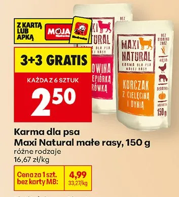 Karma dla psa małe rasy różne rodzaje promocja w Biedronka