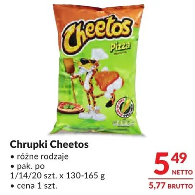Chrupki Cheetos promocja w Makro