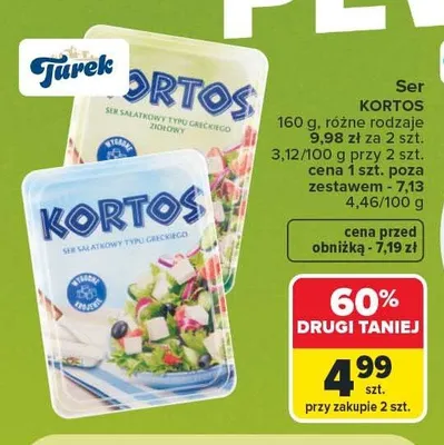 Ser sałatkowy typu greckiego Turek Ortos Kortos promocja w Carrefour Market