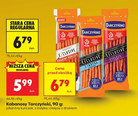 Kabanosy pikantny kurczak promocja w Biedronka