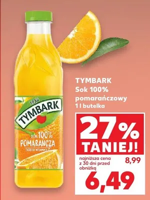 Sok 100% pomarańczowy promocja w Kaufland