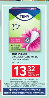 Wkładki specjalistyczne Tena promocja w Selgros