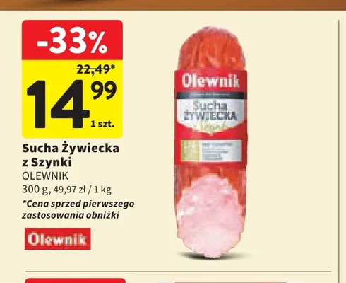 Sucha żywiecka z szynki Olewnik promocja w Intermarche