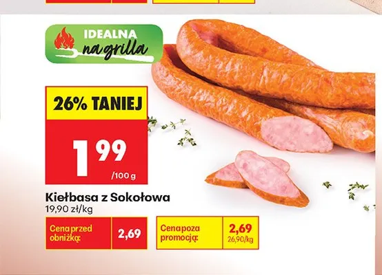 Kiełbasa z Sokołowa promocja w Biedronka