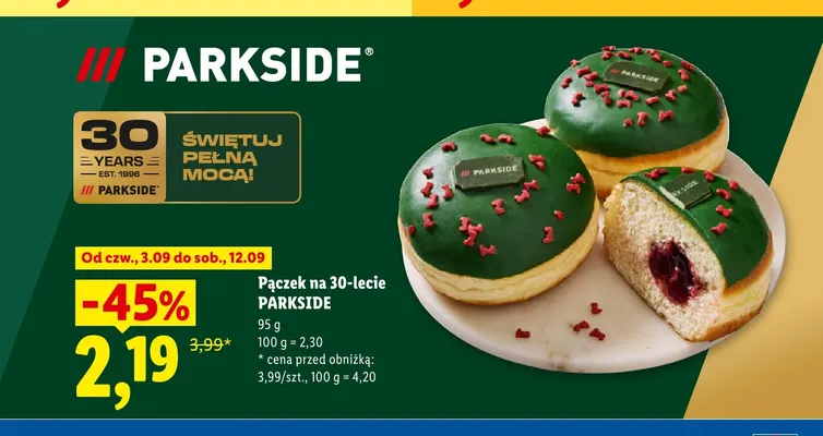 Pączek na 30-lecie Parkside promocja w Lidl