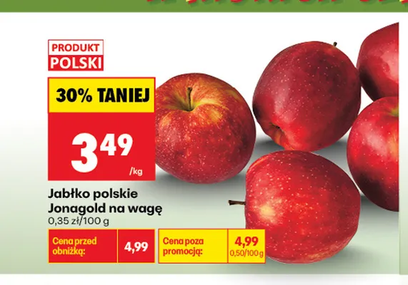 Jabłko polskie Jonagold na wagę promocja w Biedronka