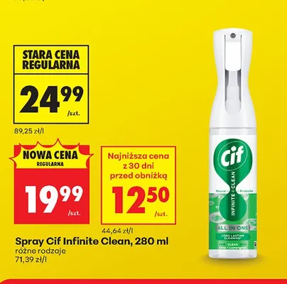 Spray Cif Infinite Clean promocja w Biedronka
