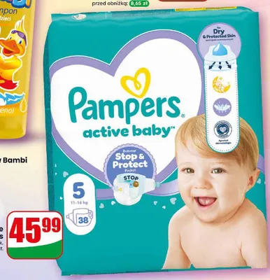 Pieluchy Pampers Active Baby promocja w Dino