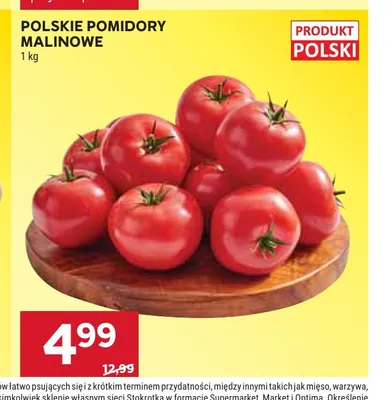 Pomidory malinowe polskie promocja w Stokrotka