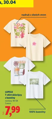 T-shirt dziecięcy z bawełny promocja w Lidl