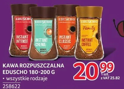 Kawa rozpuszczalna Eduscho wszystkie rodzaje 180-200g promocja w Selgros