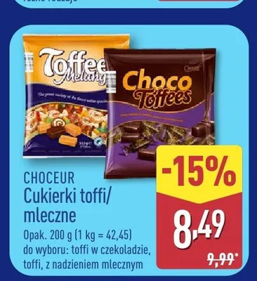 Cukierki toffi w czekoladzie Choceur Toffee Melange promocja w Aldi