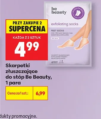 Skarpetki złuszczające do stóp Be Beauty promocja w Biedronka
