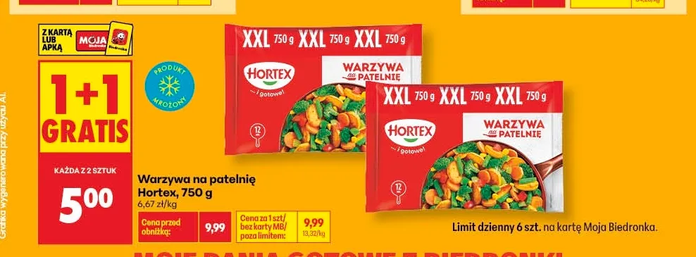 Warzywa na patelnię Hortex promocja w Biedronka