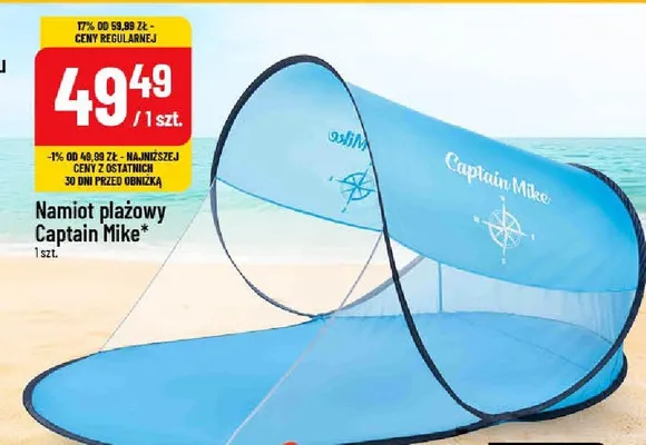 Namiot plażowy Captain Mike promocja w POLOmarket