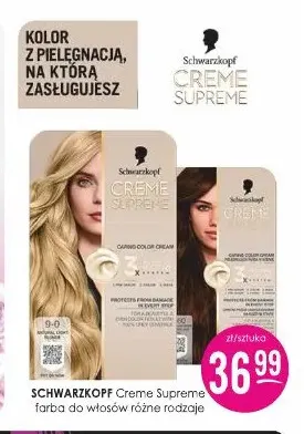 Farba do włosów Schwarzkopf Creme Supreme promocja w Drogerie Jasmin