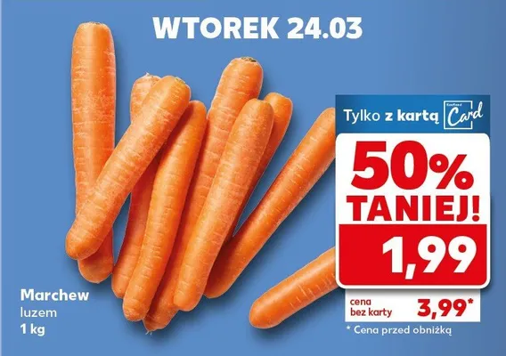 Marchew luzem promocja w Kaufland