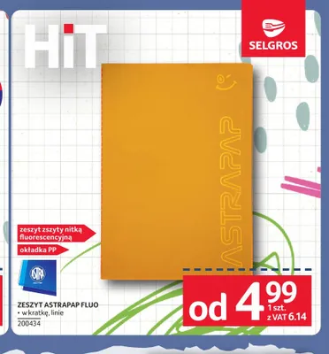 Zeszyt Astrapap Fluo Astra promocja w Selgros