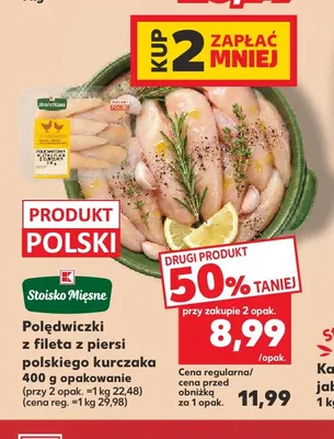 Polędwiczki z fileta z piersi polskiego kurczaka Stoisko Mięsne promocja w Kaufland