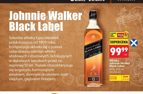 Whisky Johnnie Walker Black Label promocja w Biedronka