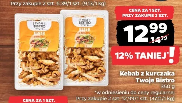 Kebab z kurczaka Twoje Bistro promocja w Netto