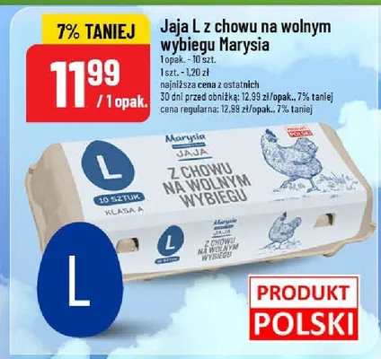 Jaja L z chowu na wolnym wybiegu  promocja w POLOmarket