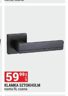 Klamka Sztokholm rozeta fit czarna promocja w Merkury Market