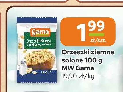 Orzeszki ziemne solone Gama promocja w Społem Częstochowa