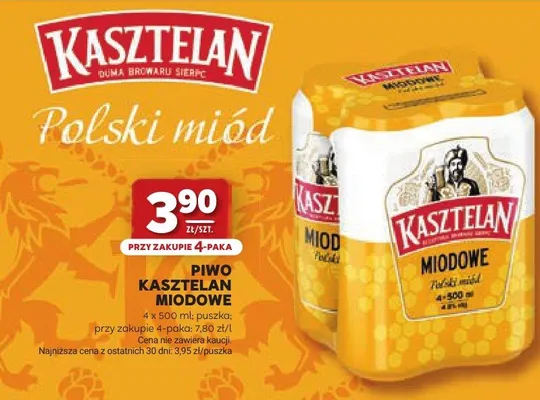 Piwo Kasztelan Miodowe promocja w Stokrotka