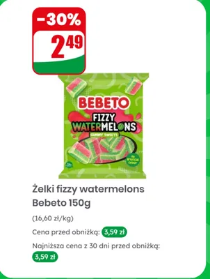 Żelki Bebeto Fizzy Watermelons promocja w Dino