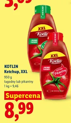 Ketchup łagodny Kotlin XXL promocja w Lidl