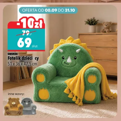 Fotelik dziecięcy Smukee promocja w Biedronka Home