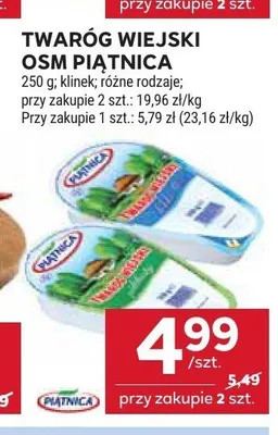 Twaróg wiejski OSM Piątnica promocja w Stokrotka