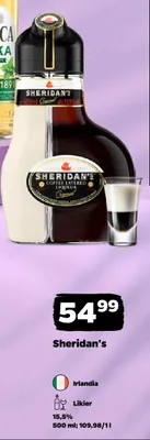 Likier Sheridan's promocja w Netto