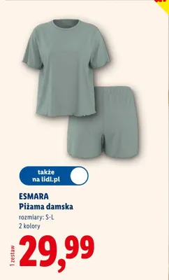 Piżama damska Esmara promocja w Lidl