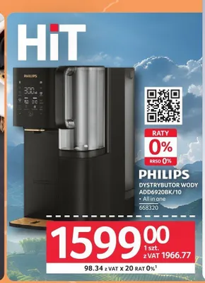 Dystrybutor wody Philips ADD6920BK/10 promocja w Selgros