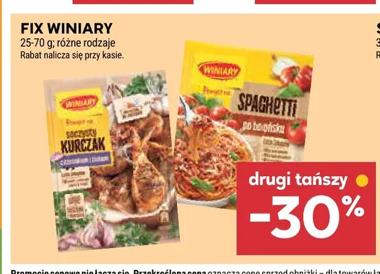 Fix Spaghetti po bolońsku Winiary promocja w Stokrotka