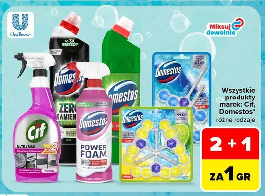 Żel do toalet Domestos Zero Kamienia promocja w Carrefour Market